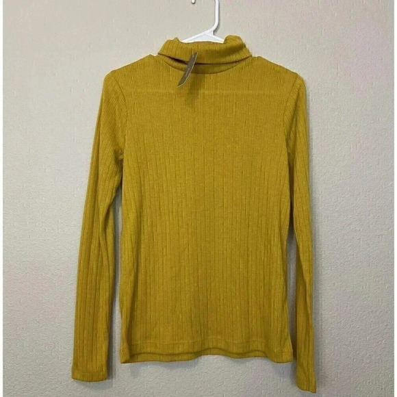 J.CREW Tops - J Crew Turtleneck Long Sleeve Top Womens Size S Yellow Blouse NWT